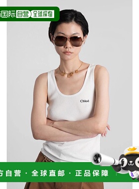 CHLOÉ 女士T恤 412434CH25SJH12180 AW2025 白色 Chloe Tank Top