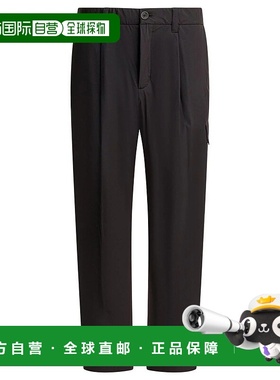 HERNO 男士休闲裤 PT000132U12803Z9300 AW2025 黑色直筒裤