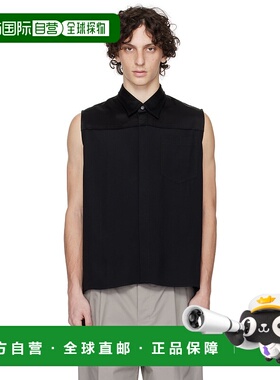 1h可退 潮奢 Ami Paris 男士 黑色 Contrasted Sleeveless 衬衫 H