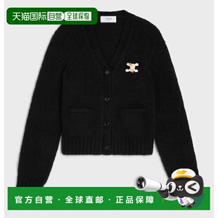 CELINE 女士针织衫 RY0KM089938NO SS2026 黑色 Cashmere cardiga