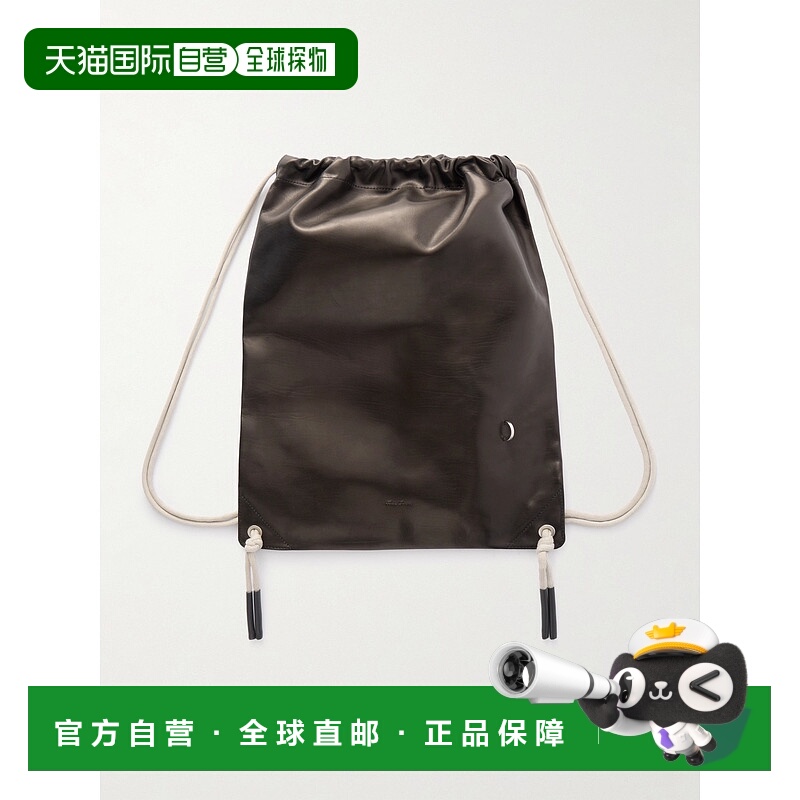 1h可退 潮奢 rick owens 瑞克 欧文斯 男士 精饰皮革抽绳背包 RA0