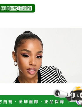 1h可退 潮奢 Levi'S 李维斯 女士 perfect 条纹带LogoT恤(黑色)