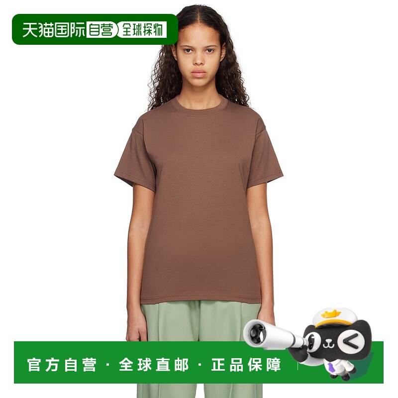 潮奢 Stockholm Surfboard Club 女士 棕色印花 T 恤 AU1B52