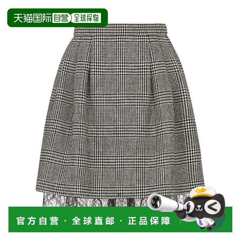 1h可退 DIOR 女士半身裙 311J09A1376X9330 AW2023 黑色 蕾丝细节