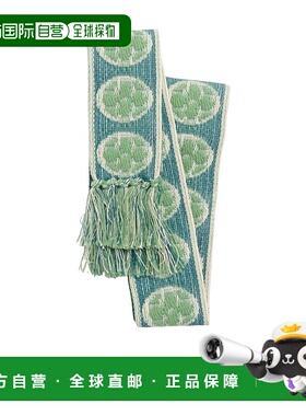 VALENTINO 女士围巾 WEN00BAZN0AA SS2025 绿色 流苏围巾披肩