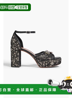 1h可退 潮奢 ZIMMERMANN 女士 Pixie 100 水晶装饰绕绳系带防水台