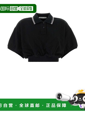 1h可退 潮奢 Alexander Wang 亚历山大 王T系列 女士 黑色棉质Pol