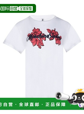 1h可退 MOSCHINO 女士衬衫 M2A07029415BCS1 SS2023 白色 徽标T恤