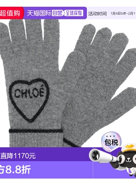 CHLOÉ 女士手套 26SKG02WCS012 SS2026 灰色 E Encoeur Gloves
