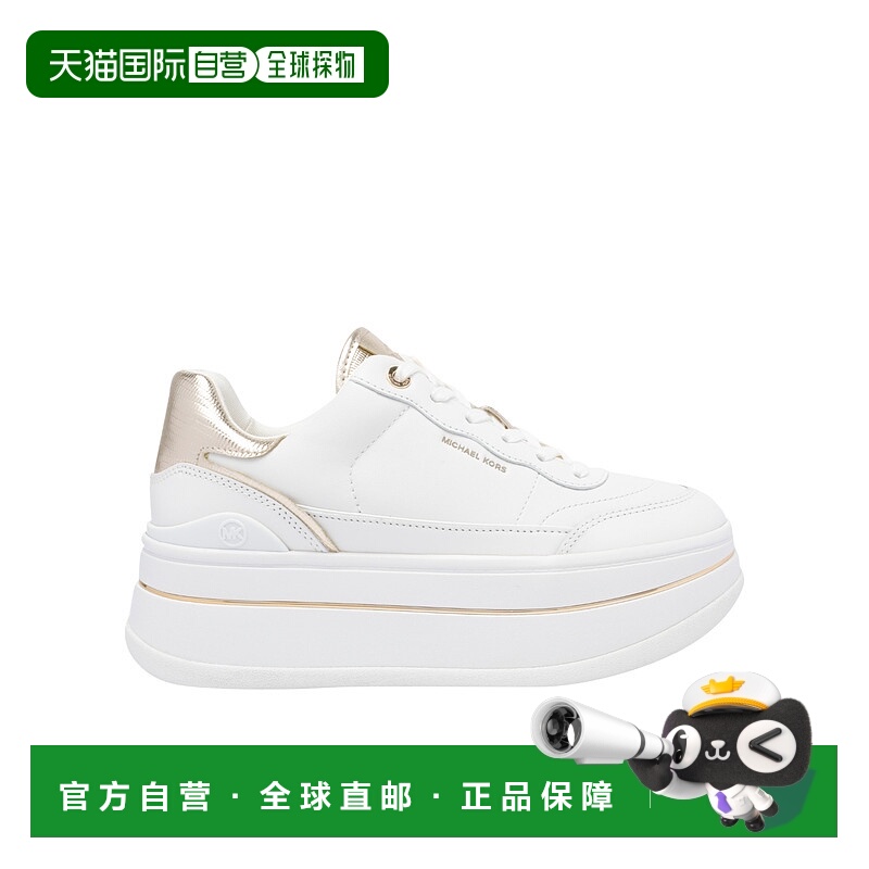 1h可退 MICHAEL KORS 女士运动鞋 43R4HYFS2L740 SS2025 白色厚底