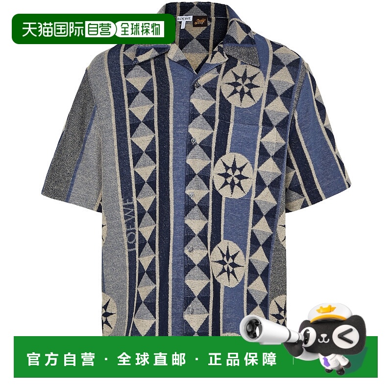 LOEWE 罗意威 25秋冬  LOEW2MX4BLU 男士 短袖衬衫