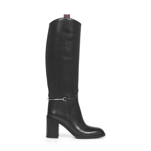 香港直邮GUCCI 女士靴子 836109AAD3I1000 AW2025 黑色 Boot Leat