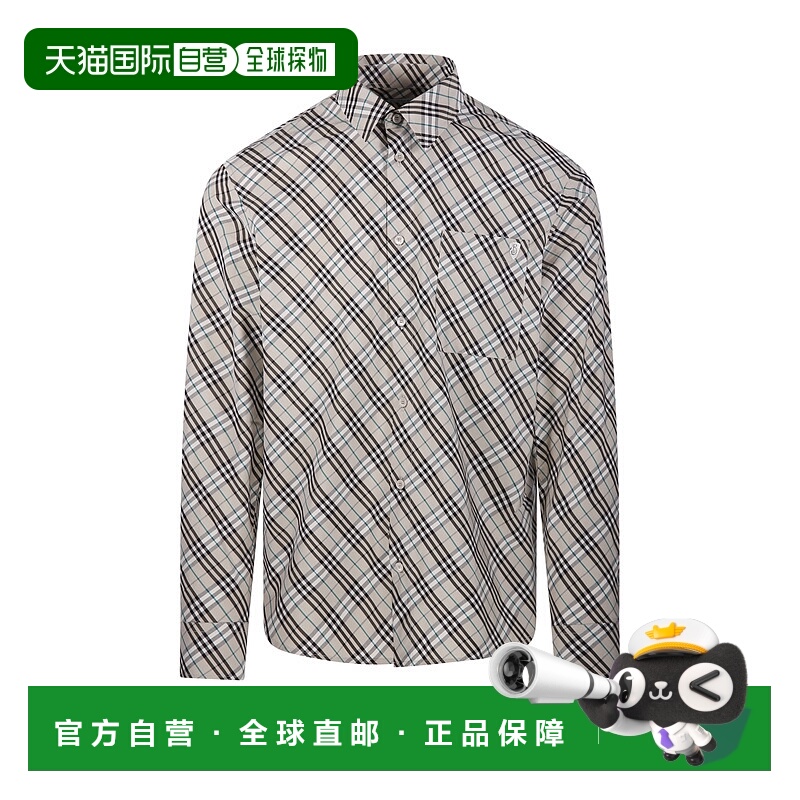 1h可退 BURBERRY 男士衬衫 8101177C1849 SS2025 卡其色 SP25-MW-