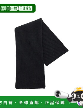 VALENTINO 男士围巾 YET00TIND0NO AW2024 黑色 徽标围巾