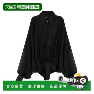 AW2025 105571A2VNZ99 黑色 Camicia Cris PINKO Body 女士连体裤