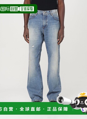 BALMAIN 男士牛仔裤 EH1ML155DF446FF AW2025 灰色