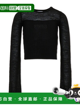 PINKO 女童衬衫 KFMA008CFL085N000 AW2025 黑色 长袖罗纹针织T恤