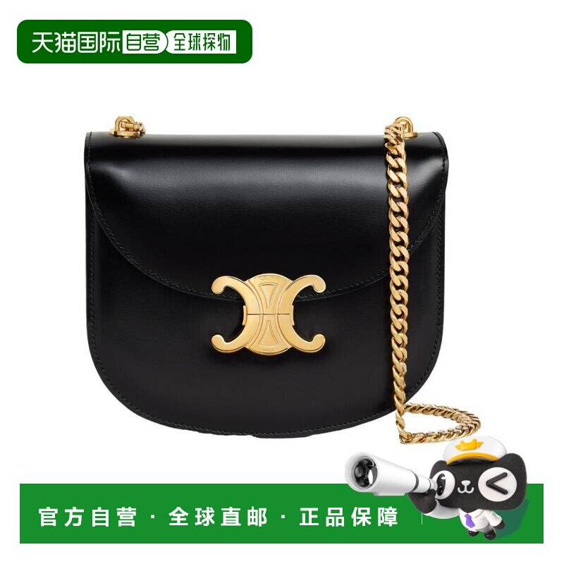CELINE 女士斜挎包 110973BF438NO AW2024 黑色 链条单肩包