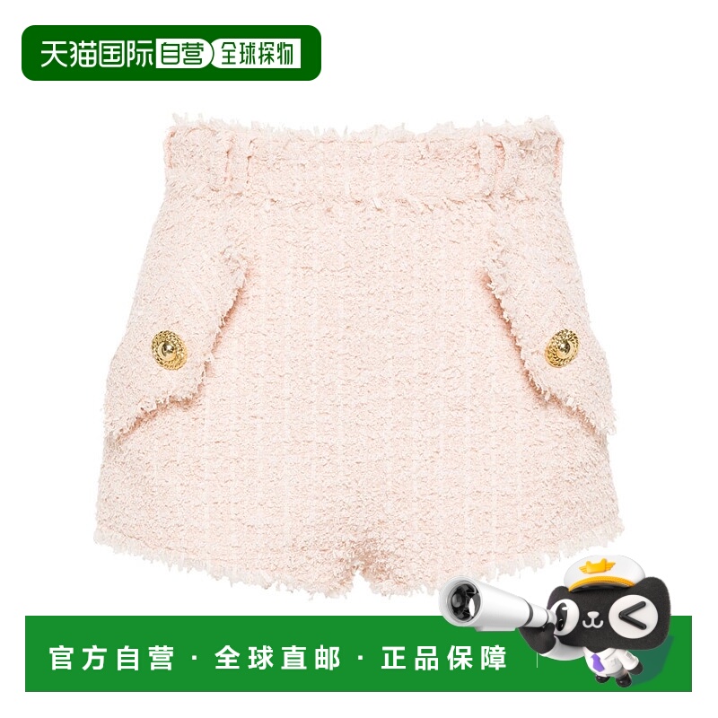 BALMAIN 女士短裤 CF1PA232XF910DX SS2024 粉红色
