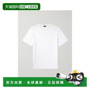 潮奢 亚麻针织T恤 zegna 男士 RUD376A7D783N01 杰尼亚 1h可退