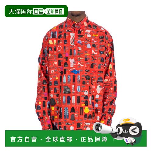 1h可退 奢淘 Balenciaga 印花衬衫 男 662983TLL02长袖