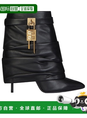 GIVENCHY 女士靴子 BE604RE2AF001 CO 黑色 Shark Lock皮革细高跟