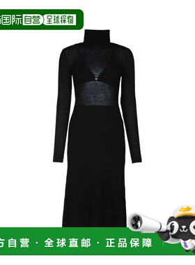 1h可退 潮奢 Elisabetta Franchi 女士 长袖中长连衣裙 AM30S57E2