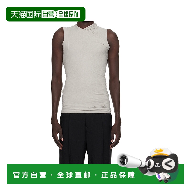 1h可退 RICK OWENS 男士T恤 RU02E1159JR08 AW2025 花色 V 领背心