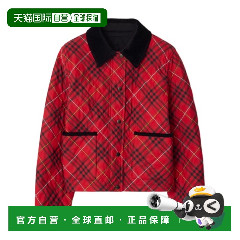 BURBERRY 女士外套 81159601 AW2025 红色 短款格纹棉服