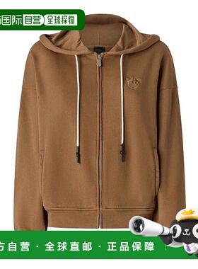PINKO 女士针织衫 105509A2RBM10 AW2025 棕色 Zipped Hoodie