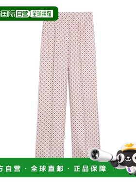 MAX MARA 女士休闲裤 6136075106003 AW2025 粉红色 直筒印花丝裤