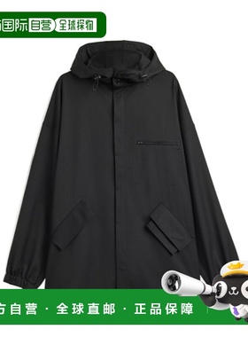 Y-3 男士外套 JX7276 AW2025 黑色 3-Stripes 连帽夹克