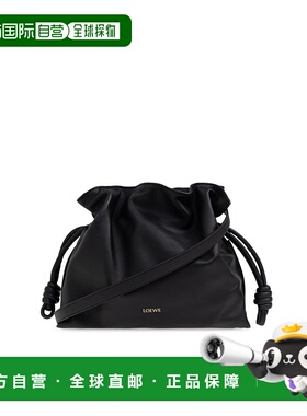 LOEWE 女士手拿包 A411FC1XD40BLACK CO 黑色 Flamenco Medium cl