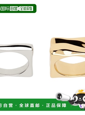 1h可退 潮奢 Ami Paris 女士 Brass Dune 戒指套组 UJW316361配饰