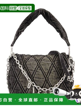 DIESEL 女士单肩包 X09596P6330 SS2024 黑色 Diesel Charm Shoul