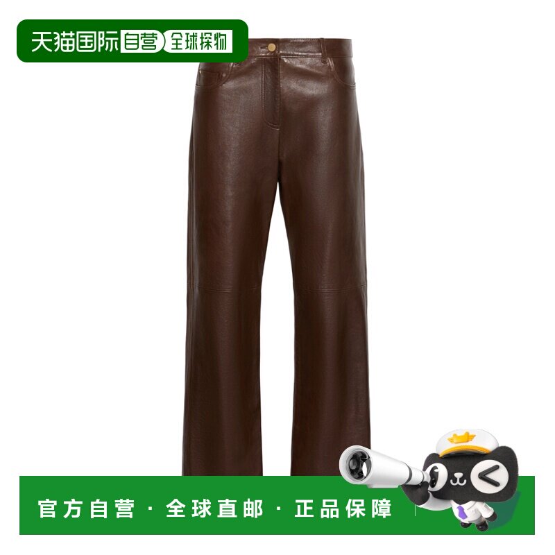 MAX MARA 女士休闲裤 9436016106001 AW2026 棕色 五口袋纳帕皮裤