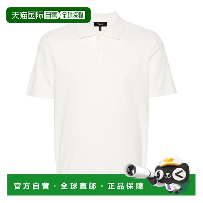 THEORY 男士T恤 O0186711100 SS2025 白色 短袖Polo衫