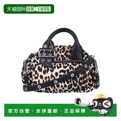 GANNI 女士斜挎包 A67405920943 AW2025 花色 Leopard Mini Poloc