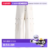 潮奢 white 白色 Logo off 裤 工装 1h可退 男士 OMYA183S24D