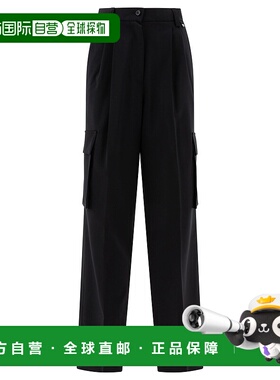 HERNO 女士休闲裤 PT000066D126469300 AW2024 黑色直筒裤