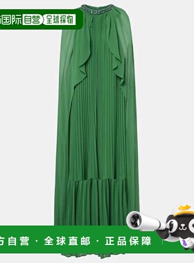 1h可退 潮奢 Self-Portrait 女士 披肩雪纺睡裙 green绿色 舒适时