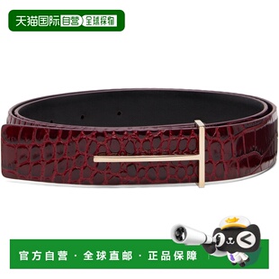1h可退 潮奢 Tom Ford 汤姆 福特 女士 酒红色 Shiny Stamped Cro