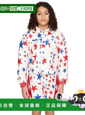 1h可退 潮奢 Erl 女童 白色提花儿童牛仔夹克童装 ERL05KJ022