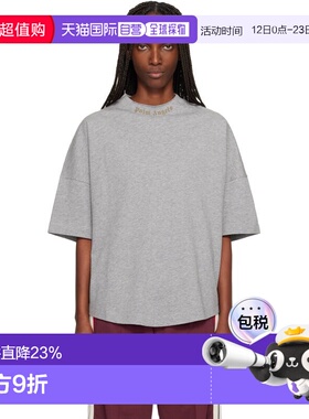 1h可退 潮奢 Palm Angels 棕榈天使 女士 灰色 Curved Logo Colla