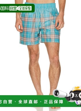 1h可退 潮奢 Burberry 巴宝莉 男士 Seb 格纹泳裤 8121694