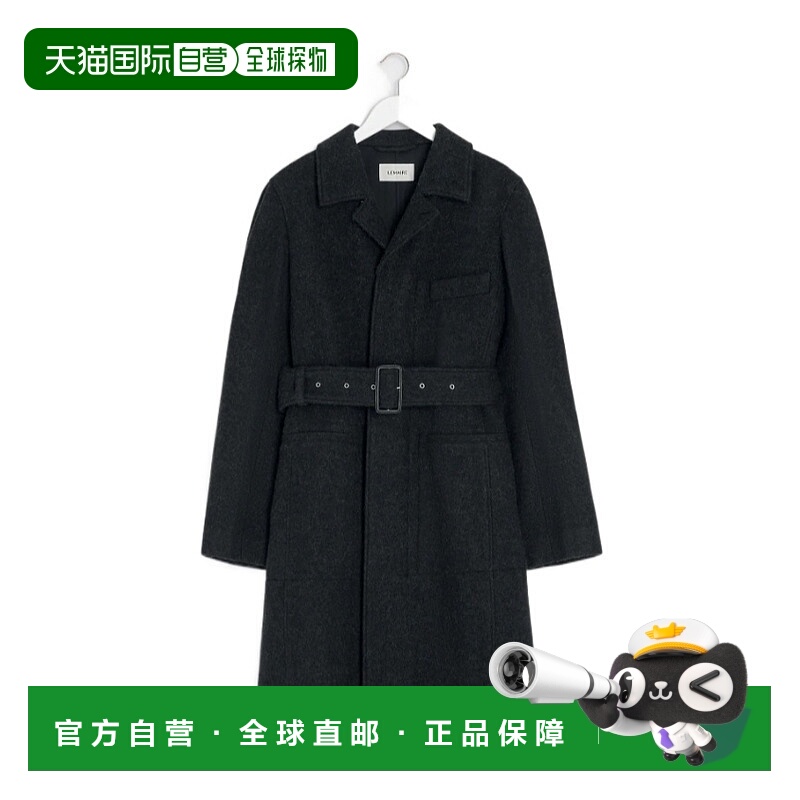 1h可退 LEMAIRE 女士大衣 CO1119LF504BK999 AW2025 黑色 系腰带