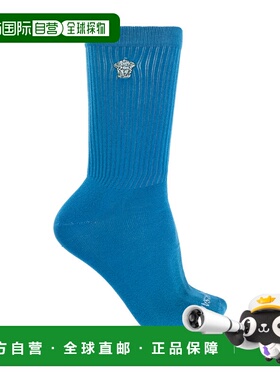 VERSACE 男士袜子 10088351A131052VL40 SS2025 蓝色中筒袜