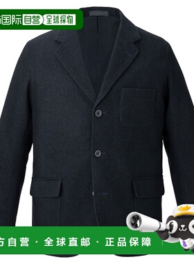 1h可退 mont-bell 男士西服 2104881NV CO 黑色 Wool Travel Jack