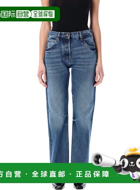 PRADA 女士牛仔裤 25PGFP52116PKF0V3N SS2025 蓝色直筒裤