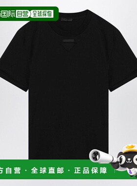 1h可退 潮奢 Prada 普拉达 男士 黑色棉质T恤 UJN979OOO11CD